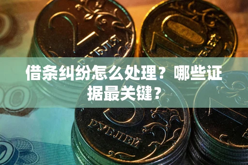 武汉借条纠纷怎么处理？哪些证据最关键？