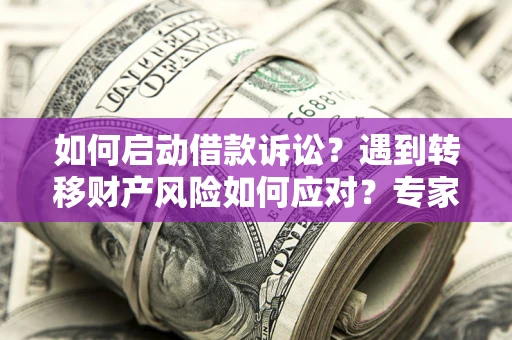 武汉如何启动借款诉讼？遇到转移财产风险如何应对？专家解局支招