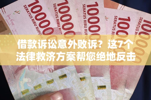 武汉借款诉讼意外败诉？这7个法律救济方案帮您绝地反击！
