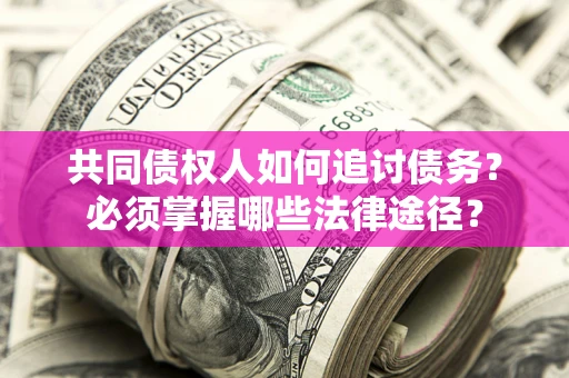 武汉共同债权人如何追讨债务？必须掌握哪些法律途径？
