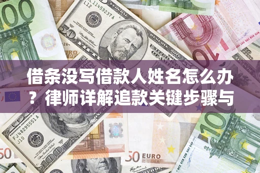武汉借条没写借款人姓名怎么办？律师详解追款关键步骤与证据链构建