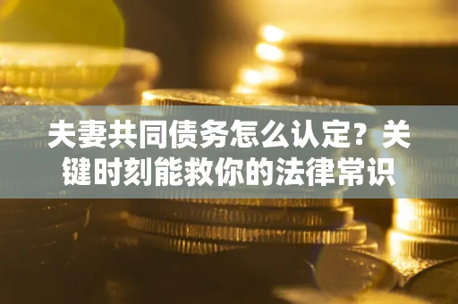 武汉夫妻共同债务怎么认定？关键时刻能救你的法律常识
